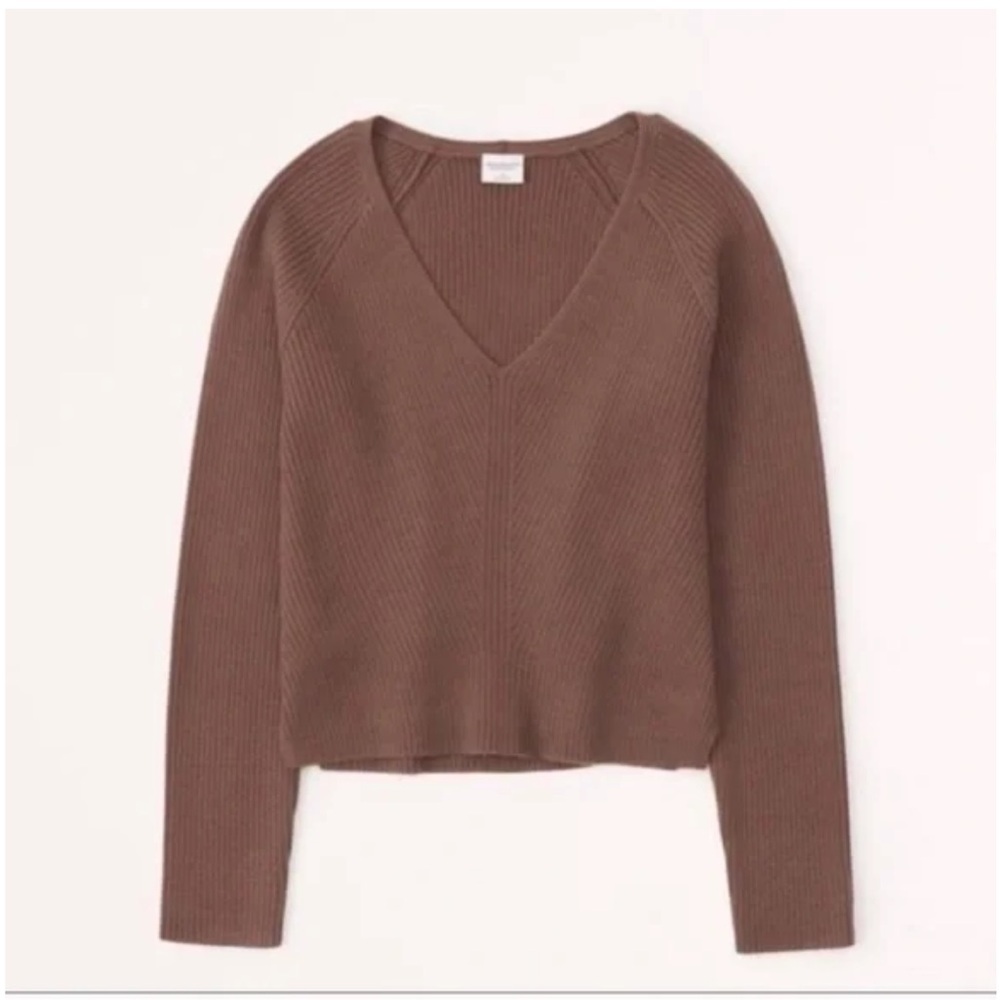 Abercrombie & Fitch Soft A&F collection ribbed v-neck sweater